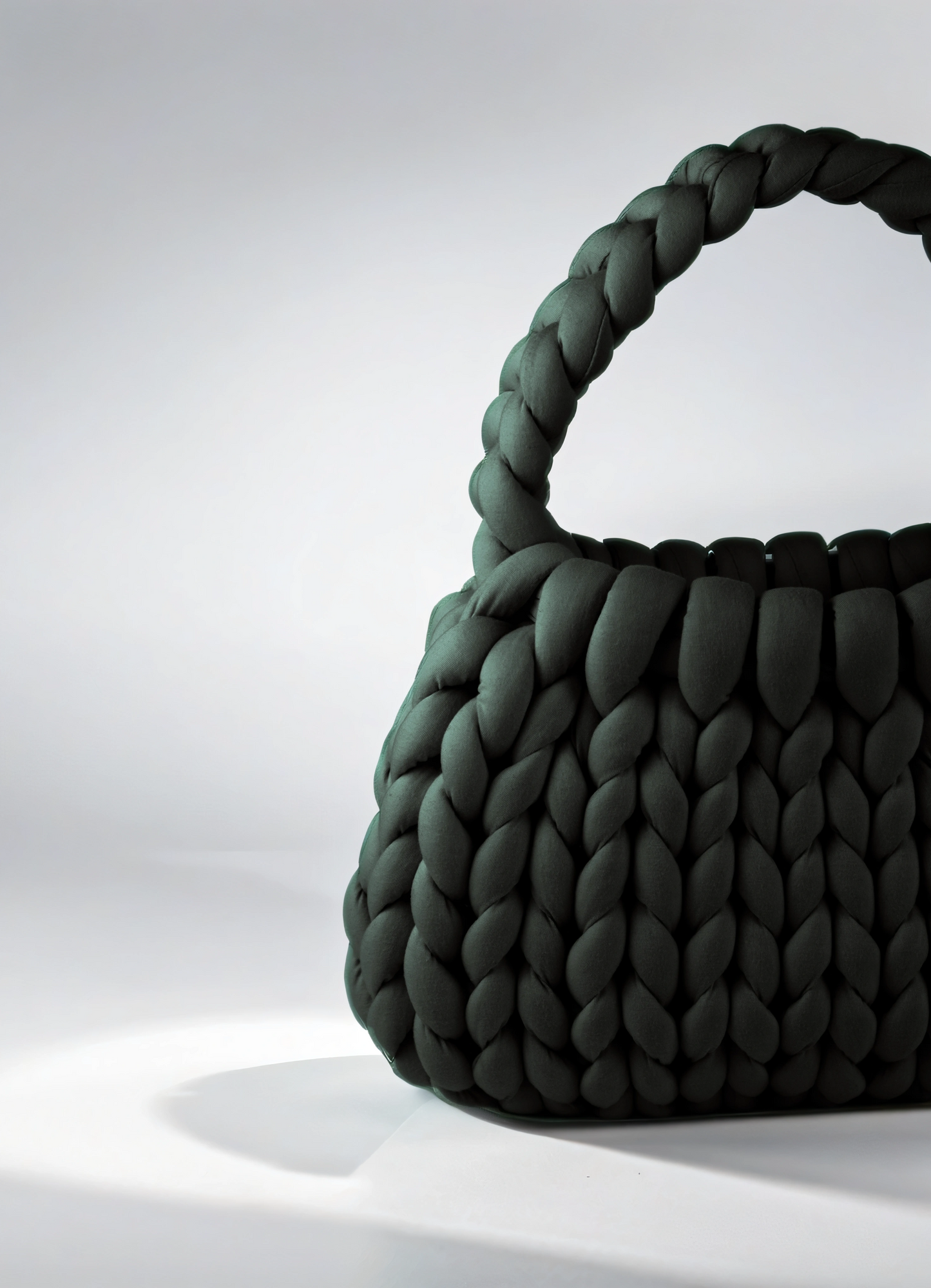 Dark Grey Crescent Bag