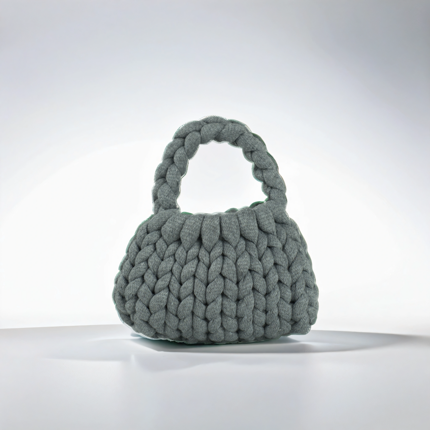 Grey Mini Crescent Bag