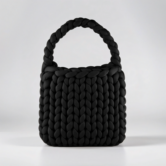 Black color Chunky tote bag