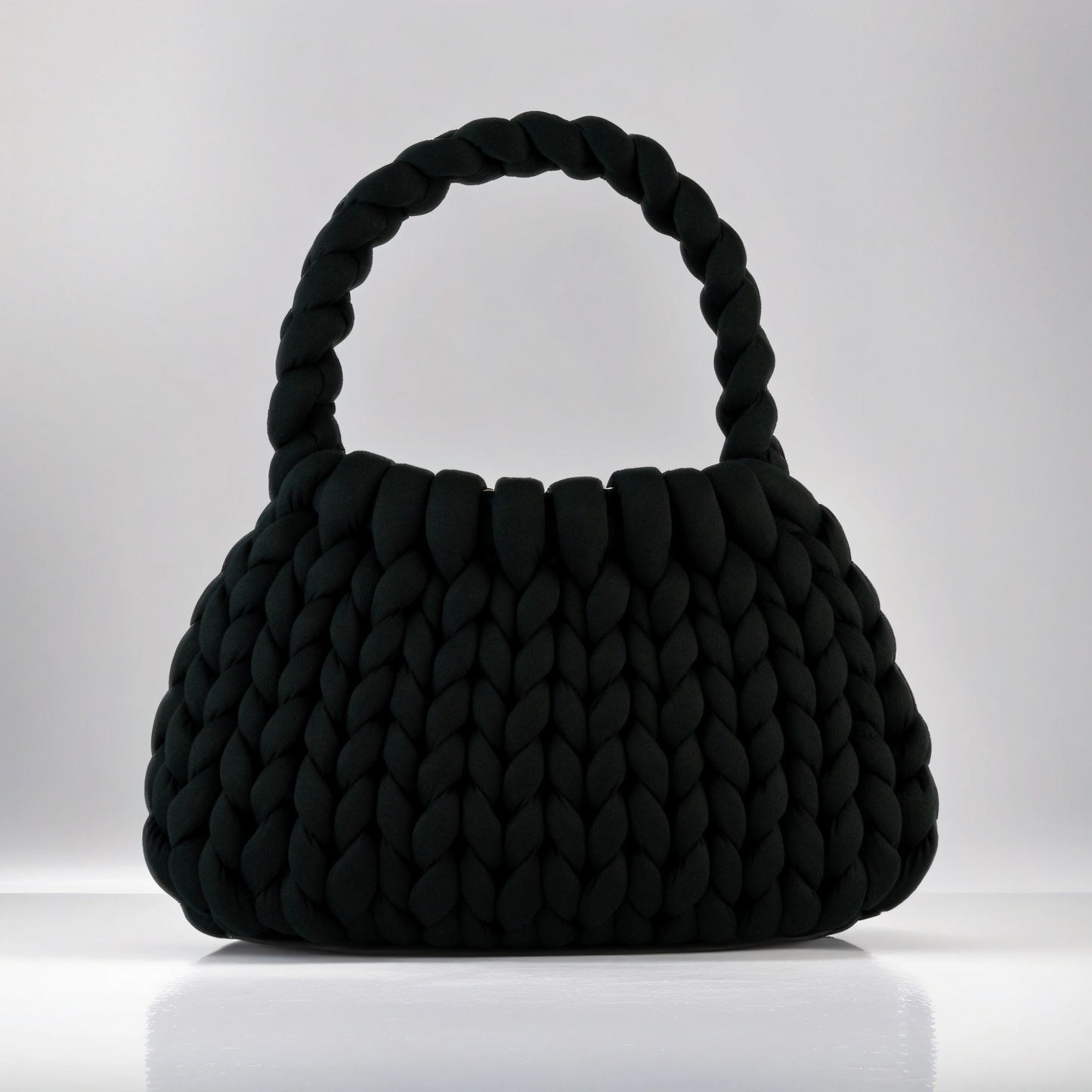 Black color Chunky crescent shaped bag