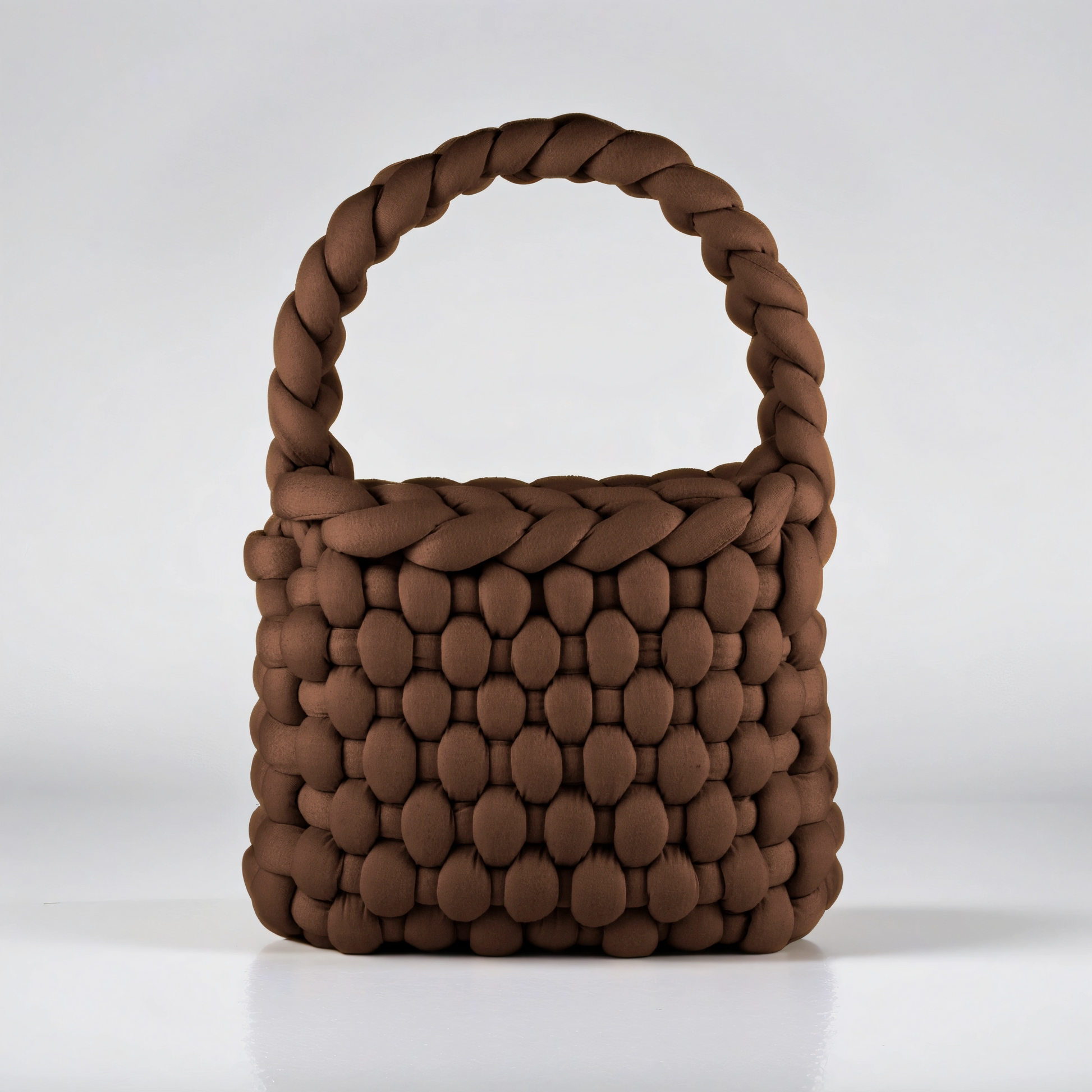 Brown color Chunky bag chessboard shaped