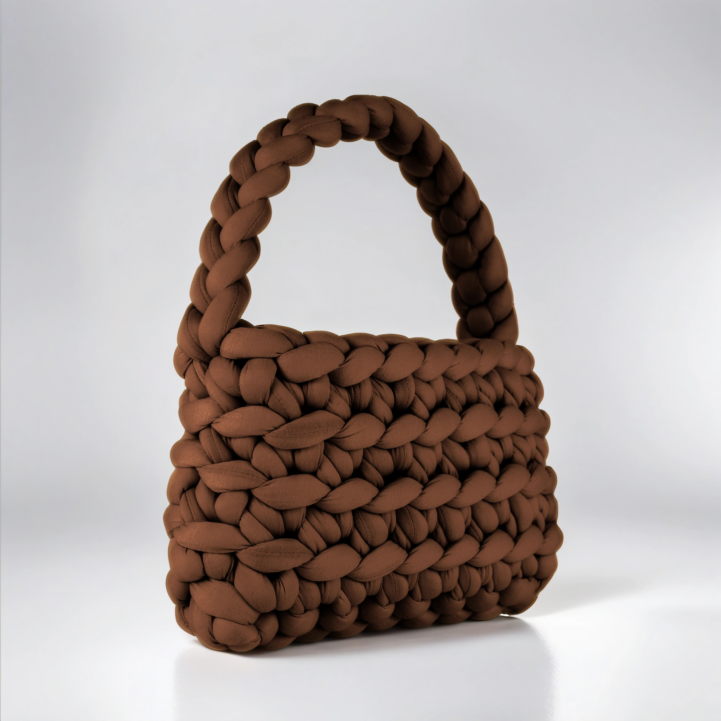 Brown color Chunky bag baguette-shaped diagonal 