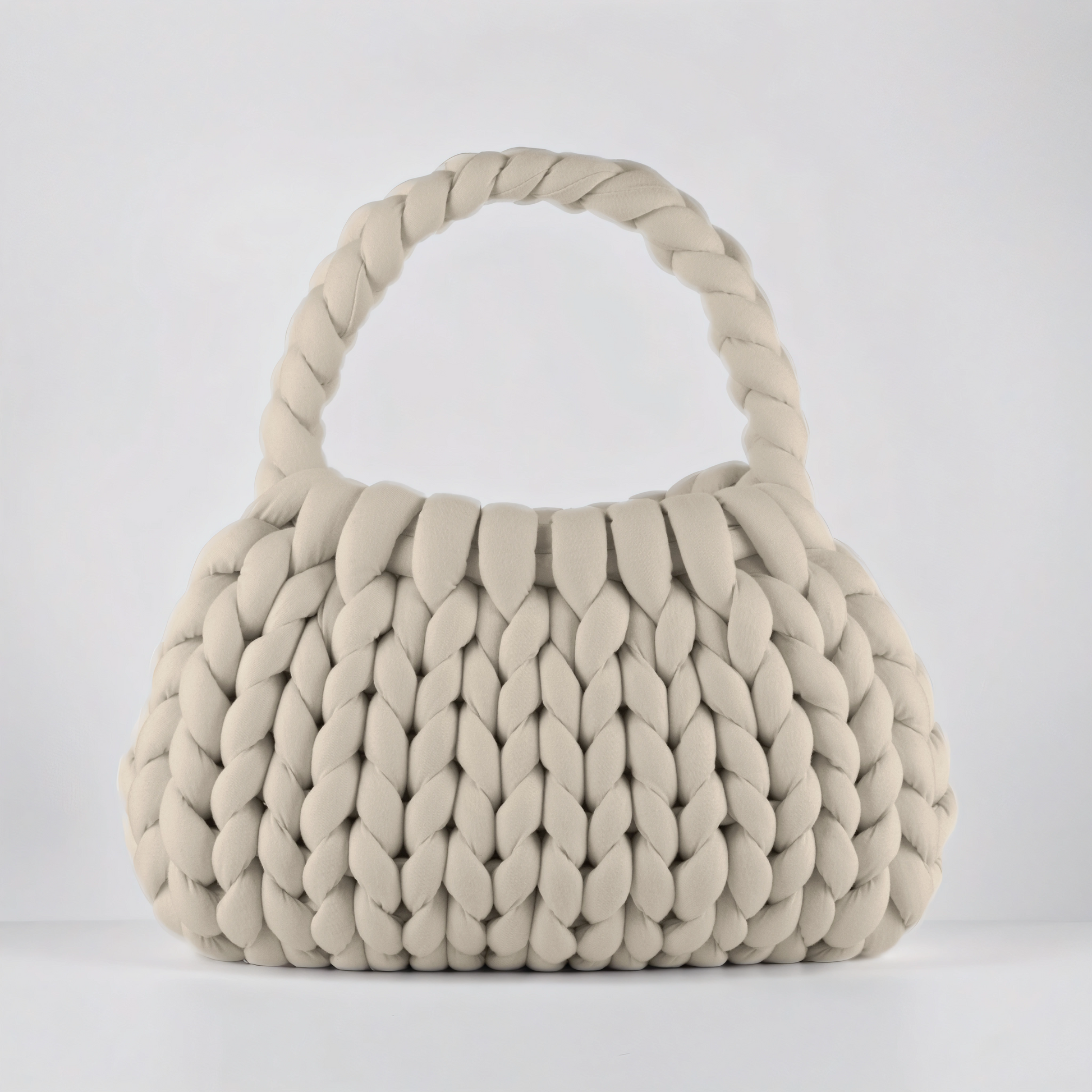 Cream color Chunky crescent shape bag