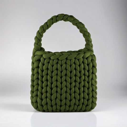 Green color Chunky tote bag 