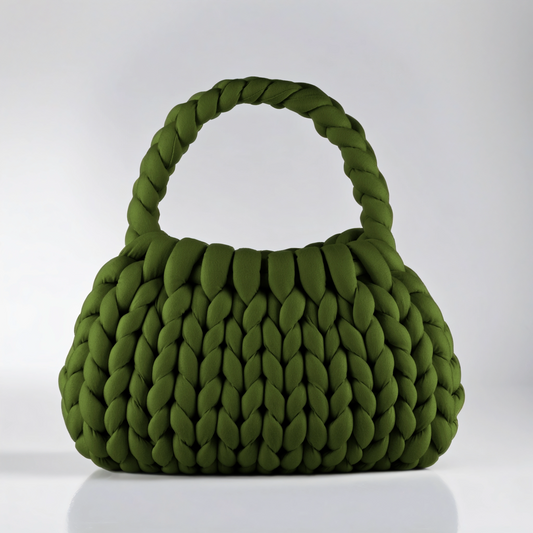 Green color Chunky crescent shape bag