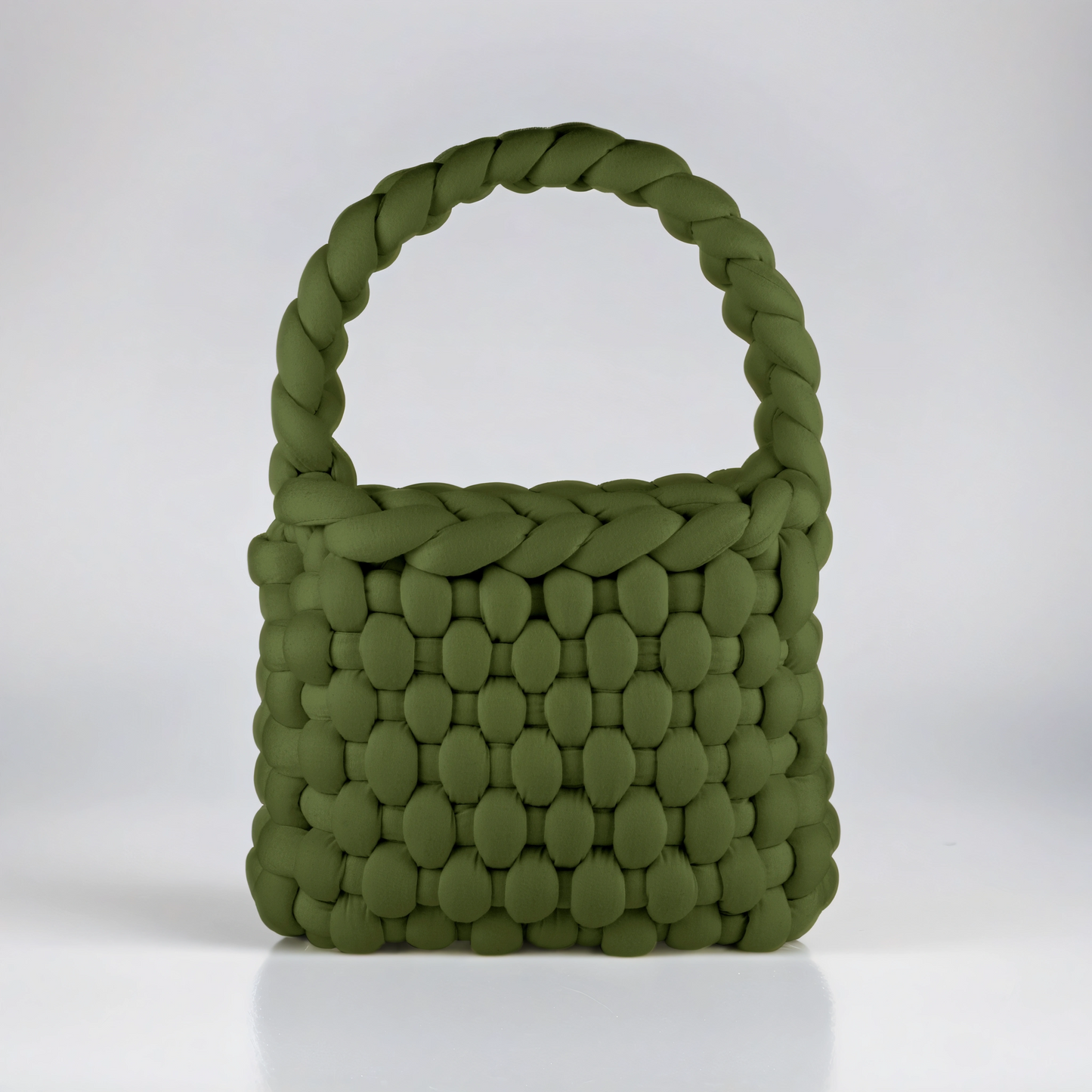 Green color Chunky bag chessboard shaped