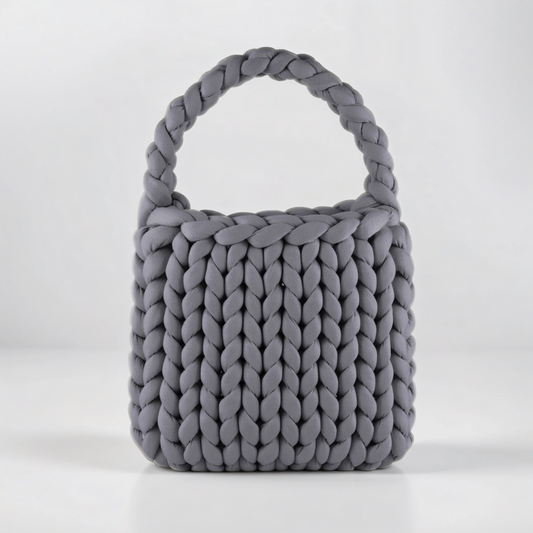 Light grey color Chunky tote bag 