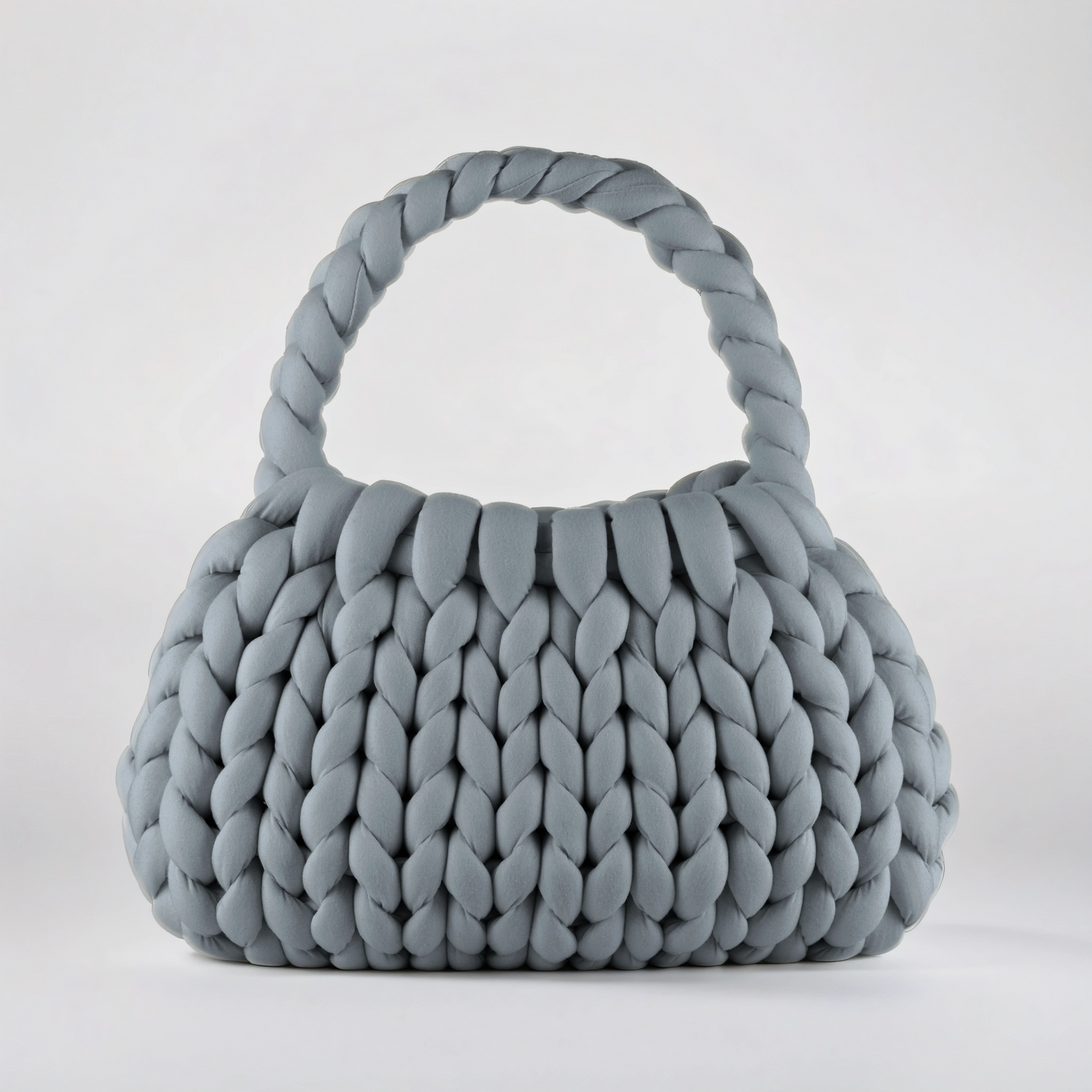 Light grey color Chunky crescent shape bag