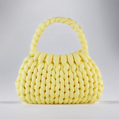 Yellow color Chunky crescent shape bag